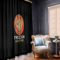Proud to Honor Montford Point Marines Window Curtain Freedom Is Not Free - Black - Wonder Print Shop