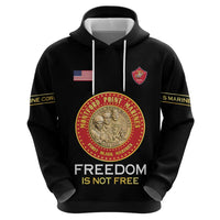 Personalized Proud to Honor Montford Point Marines Zip Hoodie Freedom Is Not Free - Black - Wonder Print Shop