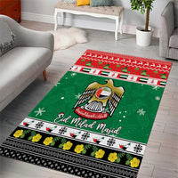 United Arab Emirates Christmas Area Rug Coat Of Arms Eid Milad Majid - Wonder Print Shop