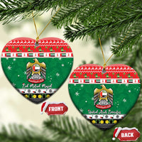 United Arab Emirates Christmas Ceramic Ornament Coat Of Arms Eid Milad Majid - Wonder Print Shop