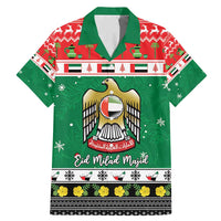 United Arab Emirates Christmas Family Matching Mermaid Dress and Hawaiian Shirt Coat Of Arms Eid Milad Majid - Wonder Print Shop