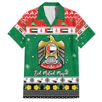 United Arab Emirates Christmas Family Matching Summer Maxi Dress and Hawaiian Shirt Coat Of Arms Eid Milad Majid - Wonder Print Shop