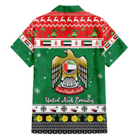 United Arab Emirates Christmas Hawaiian Shirt Coat Of Arms Eid Milad Majid - Wonder Print Shop
