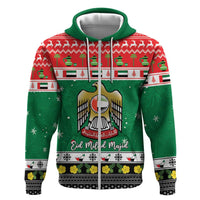 United Arab Emirates Christmas Hoodie Coat Of Arms Eid Milad Majid - Wonder Print Shop