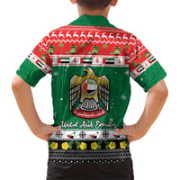 United Arab Emirates Christmas Kid Hawaiian Shirt Coat Of Arms Eid Milad Majid - Wonder Print Shop