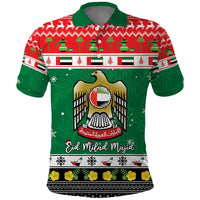 United Arab Emirates Christmas Polo Shirt Coat Of Arms Eid Milad Majid - Wonder Print Shop