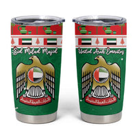United Arab Emirates Christmas Tumbler Cup Coat Of Arms Eid Milad Majid - Wonder Print Shop