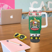 United Arab Emirates Christmas Tumbler With Handle Coat Of Arms Eid Milad Majid - Wonder Print Shop