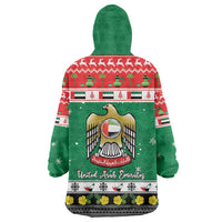United Arab Emirates Christmas Wearable Blanket Hoodie Coat Of Arms Eid Milad Majid - Wonder Print Shop