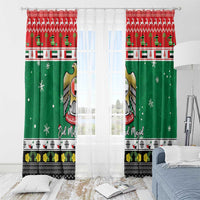 United Arab Emirates Christmas Window Curtain Coat Of Arms Eid Milad Majid - Wonder Print Shop