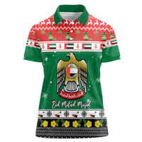 United Arab Emirates Christmas Women Polo Shirt Coat Of Arms Eid Milad Majid - Wonder Print Shop
