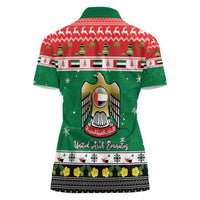 United Arab Emirates Christmas Women Polo Shirt Coat Of Arms Eid Milad Majid - Wonder Print Shop