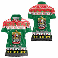 United Arab Emirates Christmas Women Polo Shirt Coat Of Arms Eid Milad Majid - Wonder Print Shop