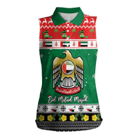 United Arab Emirates Christmas Women Sleeveless Polo Shirt Coat Of Arms Eid Milad Majid - Wonder Print Shop