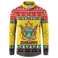 Zimbabwe Christmas Button Sweatshirt Coat Of Arms Muve neKisimusi - Wonder Print Shop