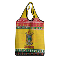 Zimbabwe Christmas Grocery Bag Coat Of Arms Muve neKisimusi