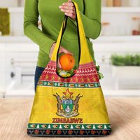 Zimbabwe Christmas Grocery Bag Coat Of Arms Muve neKisimusi