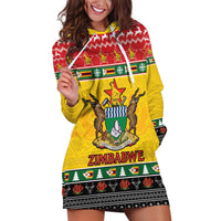 Zimbabwe Christmas Hoodie Dress Coat Of Arms Muve neKisimusi - Wonder Print Shop