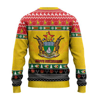 Zimbabwe Christmas Ugly Christmas Sweater Coat Of Arms Muve neKisimusi - Wonder Print Shop