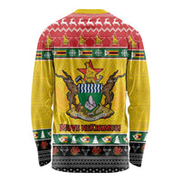 Zimbabwe Christmas Long Sleeve Shirt Coat Of Arms Muve neKisimusi - Wonder Print Shop