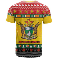 Zimbabwe Christmas T Shirt Coat Of Arms Muve neKisimusi - Wonder Print Shop