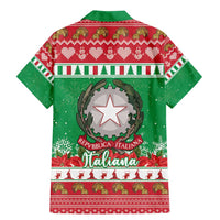 Italy Christmas Family Matching Mermaid Dress and Hawaiian Shirt Coat Of Arms Buon Natale - Wonder Print Shop