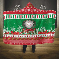 Italy Christmas Hooded Blanket Coat Of Arms Buon Natale