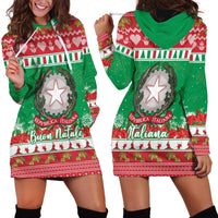 Italy Christmas Hoodie Dress Coat Of Arms Buon Natale - Wonder Print Shop
