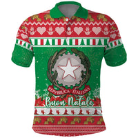 Italy Christmas Polo Shirt Coat Of Arms Buon Natale - Wonder Print Shop