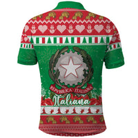 Italy Christmas Polo Shirt Coat Of Arms Buon Natale - Wonder Print Shop