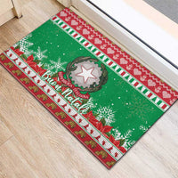 Italy Christmas Rubber Doormat Coat Of Arms Buon Natale - Wonder Print Shop