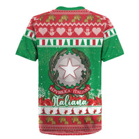 Italy Christmas Rugby Jersey Coat Of Arms Buon Natale - Wonder Print Shop