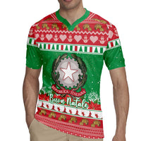 Italy Christmas Rugby Jersey Coat Of Arms Buon Natale - Wonder Print Shop