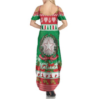 Italy Christmas Summer Maxi Dress Coat Of Arms Buon Natale - Wonder Print Shop