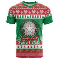 Italy Christmas T Shirt Coat Of Arms Buon Natale - Wonder Print Shop