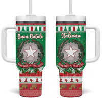 Italy Christmas Tumbler With Handle Coat Of Arms Buon Natale - Wonder Print Shop