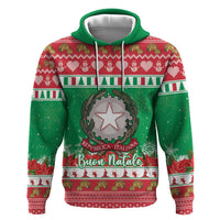 Italy Christmas Zip Hoodie Coat Of Arms Buon Natale - Wonder Print Shop