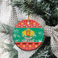Bulgaria Christmas Ceramic Ornament Coat Of Arms Vesela Koleda - Wonder Print Shop