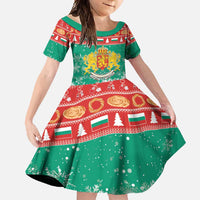 Bulgaria Christmas Family Matching Off Shoulder Maxi Dress and Hawaiian Shirt Coat Of Arms Vesela Koleda - Wonder Print Shop