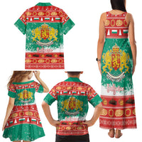 Bulgaria Christmas Family Matching Tank Maxi Dress and Hawaiian Shirt Coat Of Arms Vesela Koleda - Wonder Print Shop