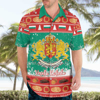 Bulgaria Christmas Hawaiian Shirt Coat Of Arms Vesela Koleda - Wonder Print Shop