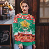 Bulgaria Christmas Ugly Christmas Sweater Coat Of Arms Vesela Koleda - Wonder Print Shop