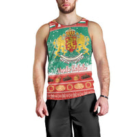 Bulgaria Christmas Men Tank Top Coat Of Arms Vesela Koleda - Wonder Print Shop