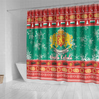 Bulgaria Christmas Shower Curtain Coat Of Arms Vesela Koleda