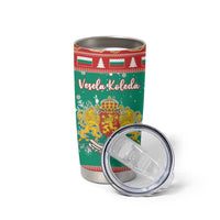 Bulgaria Christmas Tumbler Cup Coat Of Arms Vesela Koleda - Wonder Print Shop
