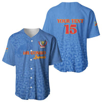Custom DR Congo Football Baseball Jersey Go Champions Leopards - Blue - Wonder Print Shop