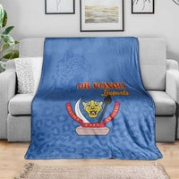 DR Congo Football Blanket Go Champions Leopards - Blue - Wonder Print Shop