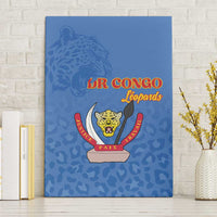 DR Congo Football Canvas Wall Art Go Champions Leopards - Blue - Wonder Print Shop