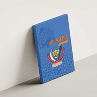 DR Congo Football Canvas Wall Art Go Champions Leopards - Blue - Wonder Print Shop