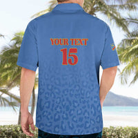 Custom DR Congo Football Hawaiian Shirt Go Champions Leopards - Blue - Wonder Print Shop